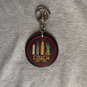 Coach New York Leather keychain 🌃